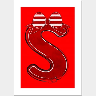 Letter S - Christmas Letter Posters and Art